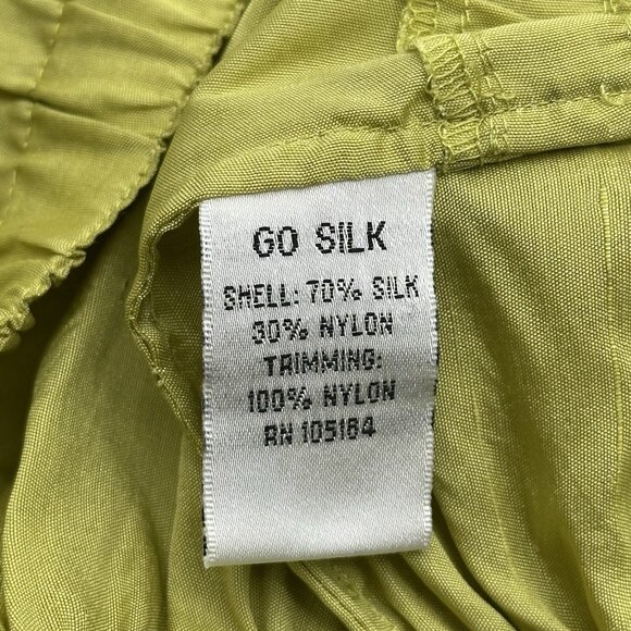 Go Silk Woman Plus Size 1X Sage Green Silk Blend Bohemian Tiered Maxi Skirt NWT - Picture 2 of 8